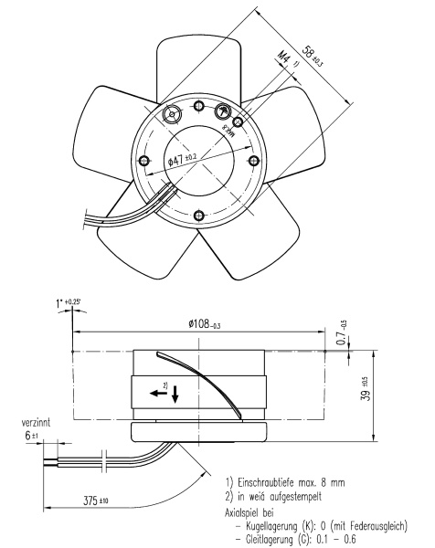 Вентилятор компактный ebmpapst 4656 EZ