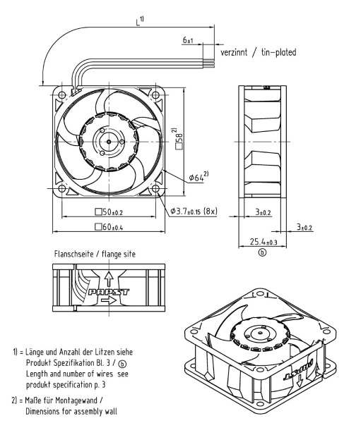 Вентилятор компактный ebmpapst 622 HH