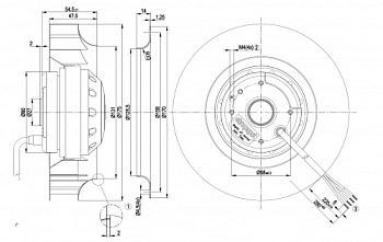 Центробежный вентилятор ebmpapst R4D175AE0811