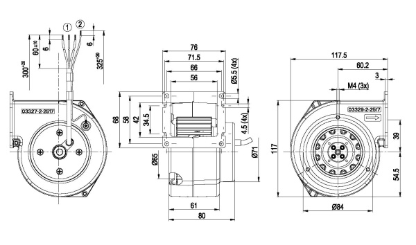 Центробежный вентилятор ebmpapst G2E085AA0101
