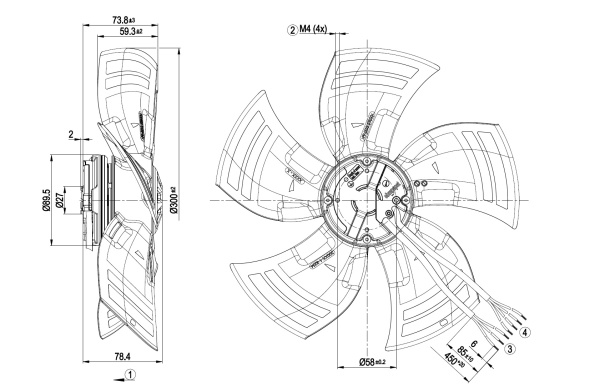 Осевой вентилятор ebmpapst A3G300AK1303