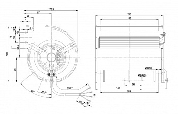 Центробежный вентилятор ebmpapst D2E133AM4765